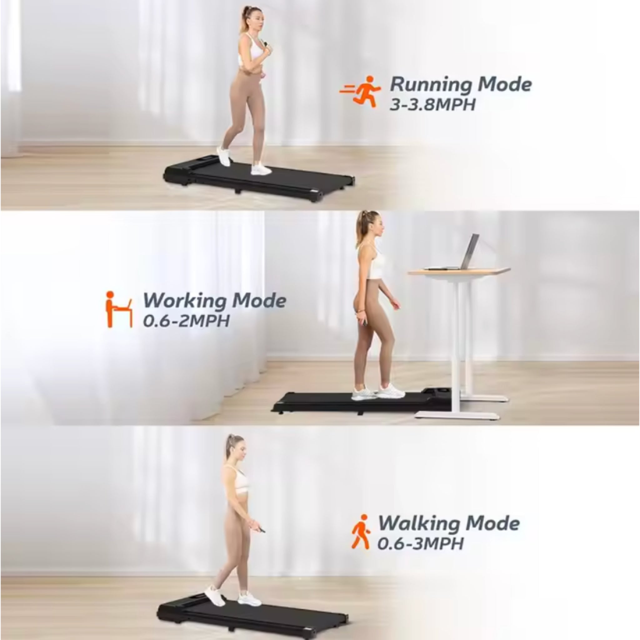 StridePro SlimWalk Treadmill Desk