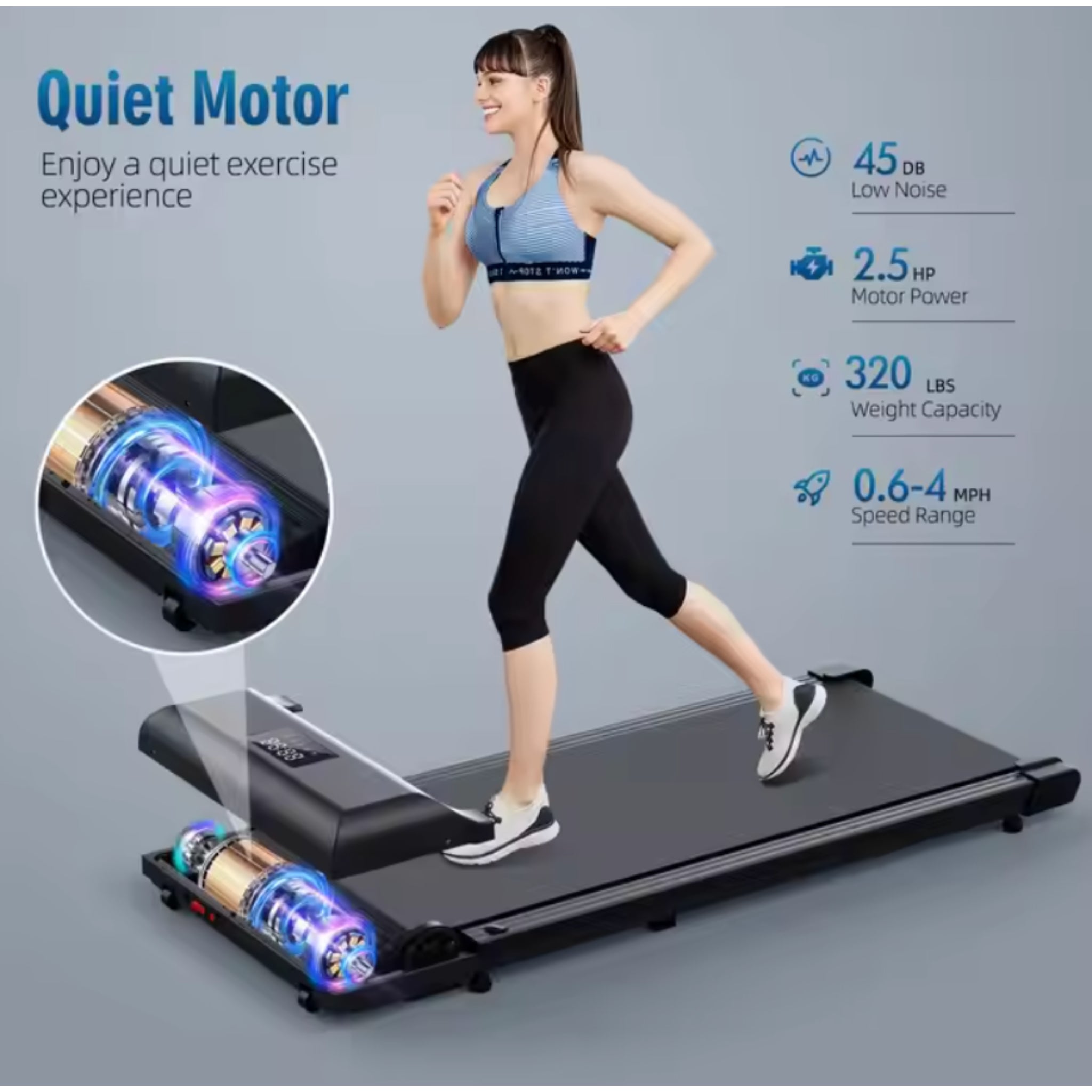 StridePro SlimWalk Treadmill Desk